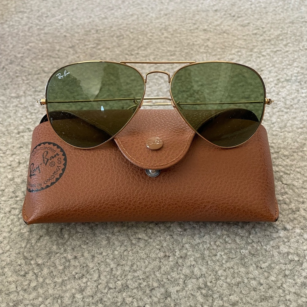 Ray Ban Unisex aviators Gold/Green